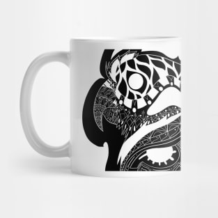 yara guacamaya parrot ecopop bird in mexican pattern art Mug